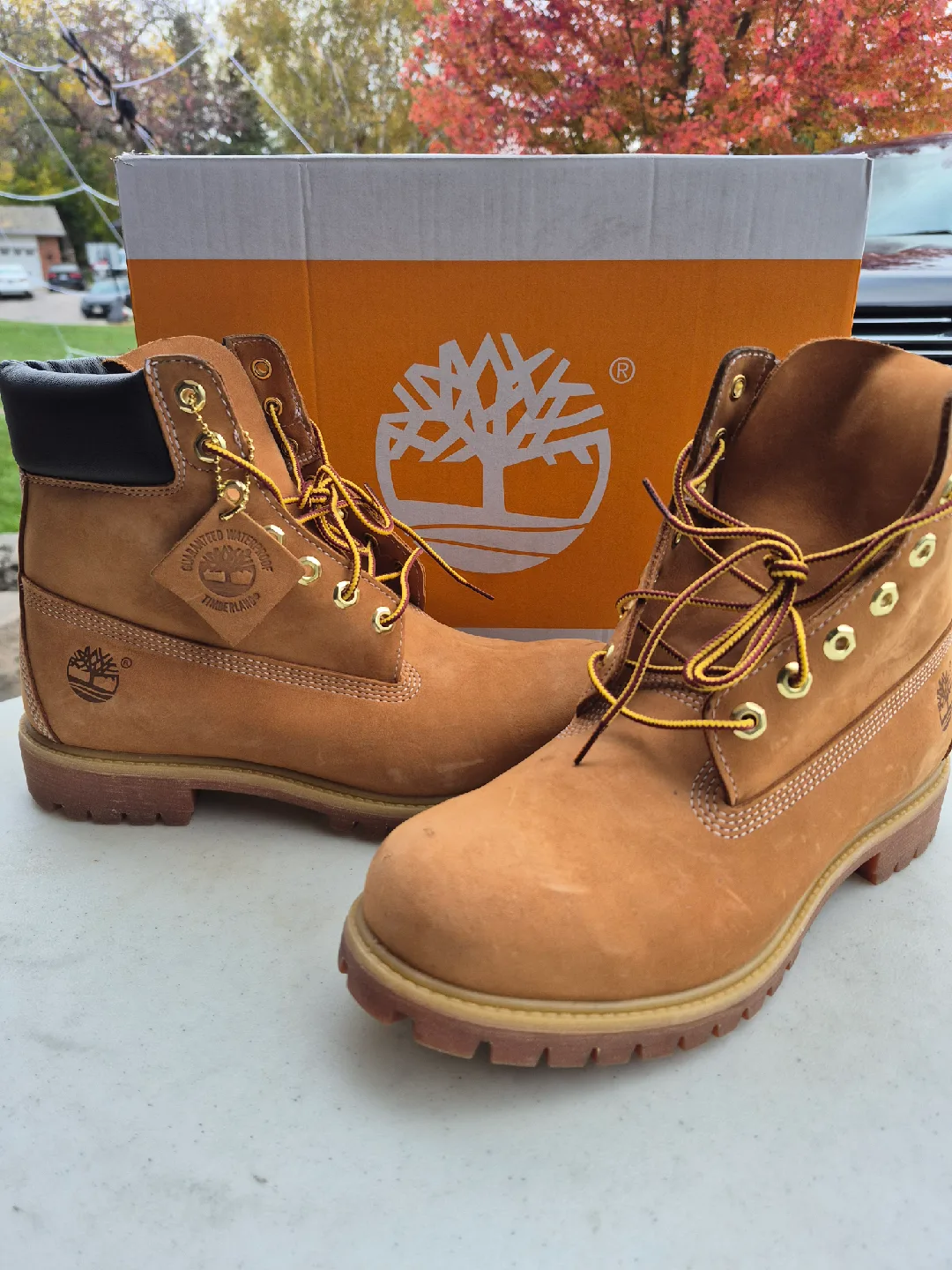 Timberland Premium 41/2 Wheat Nubuck Boots - Size 10 image indicator(3)