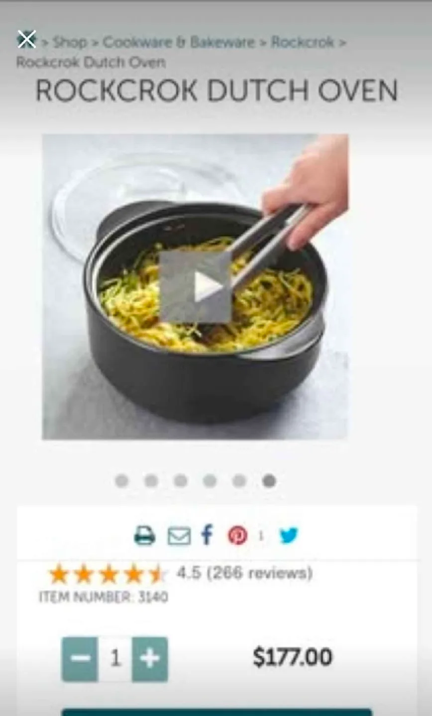 Pampered Chef Rockcrok Dutch Oven - 4 QT image indicator(3)