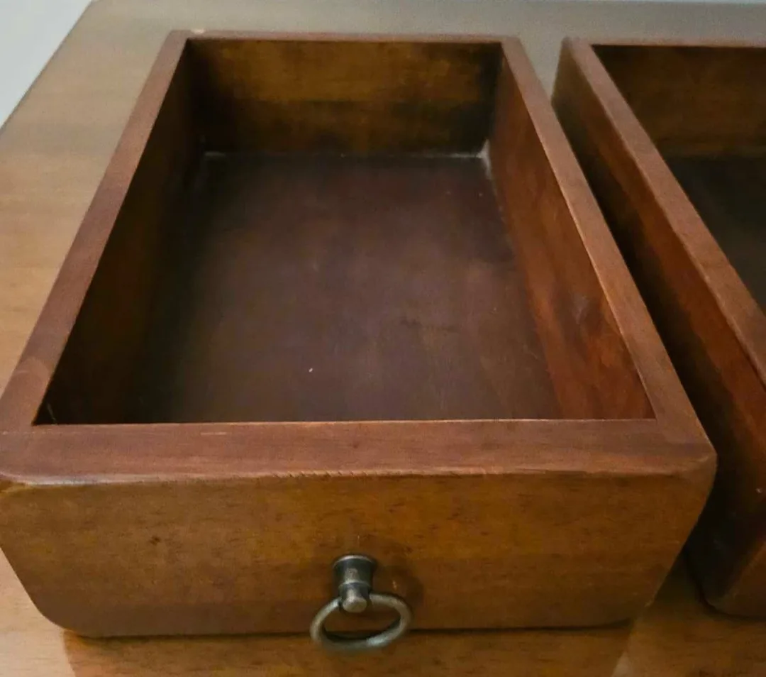 Solid Wood Coffee table with drawers and custom made glass top image indicator(3)