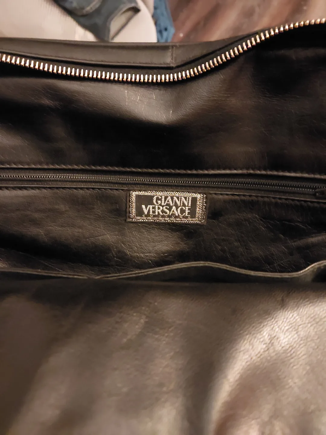 Gianni Versace Black Leather Handbag image indicator(2)