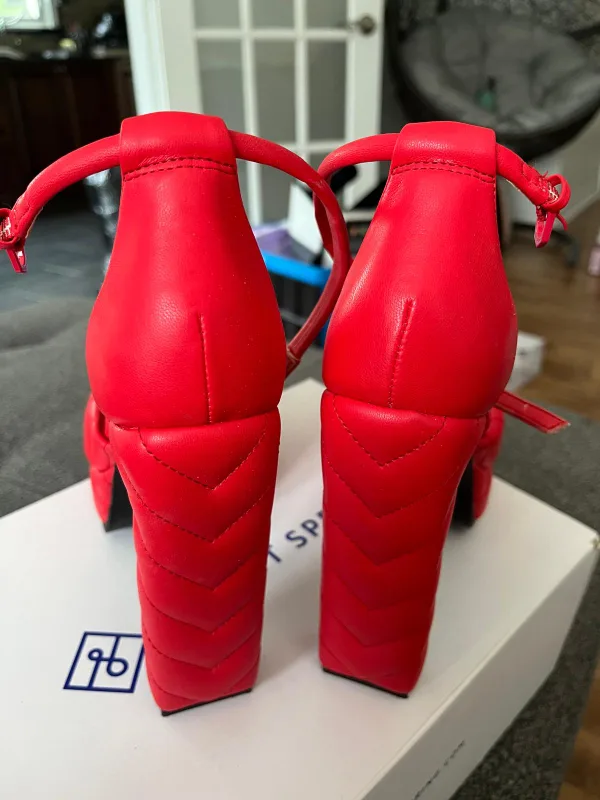 ALDO Red Platform Heels image indicator(2)