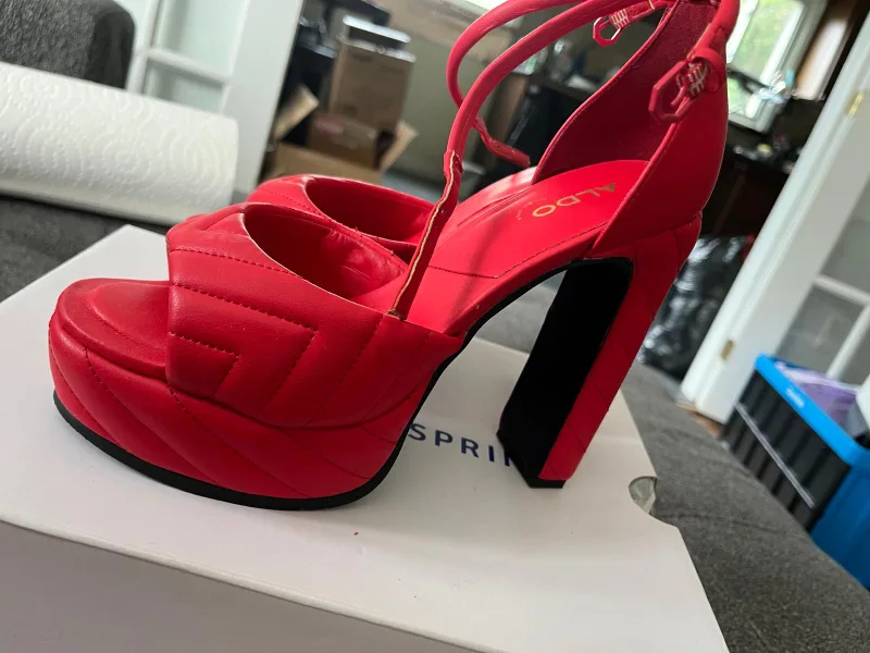ALDO Red Platform Heels image indicator(3)