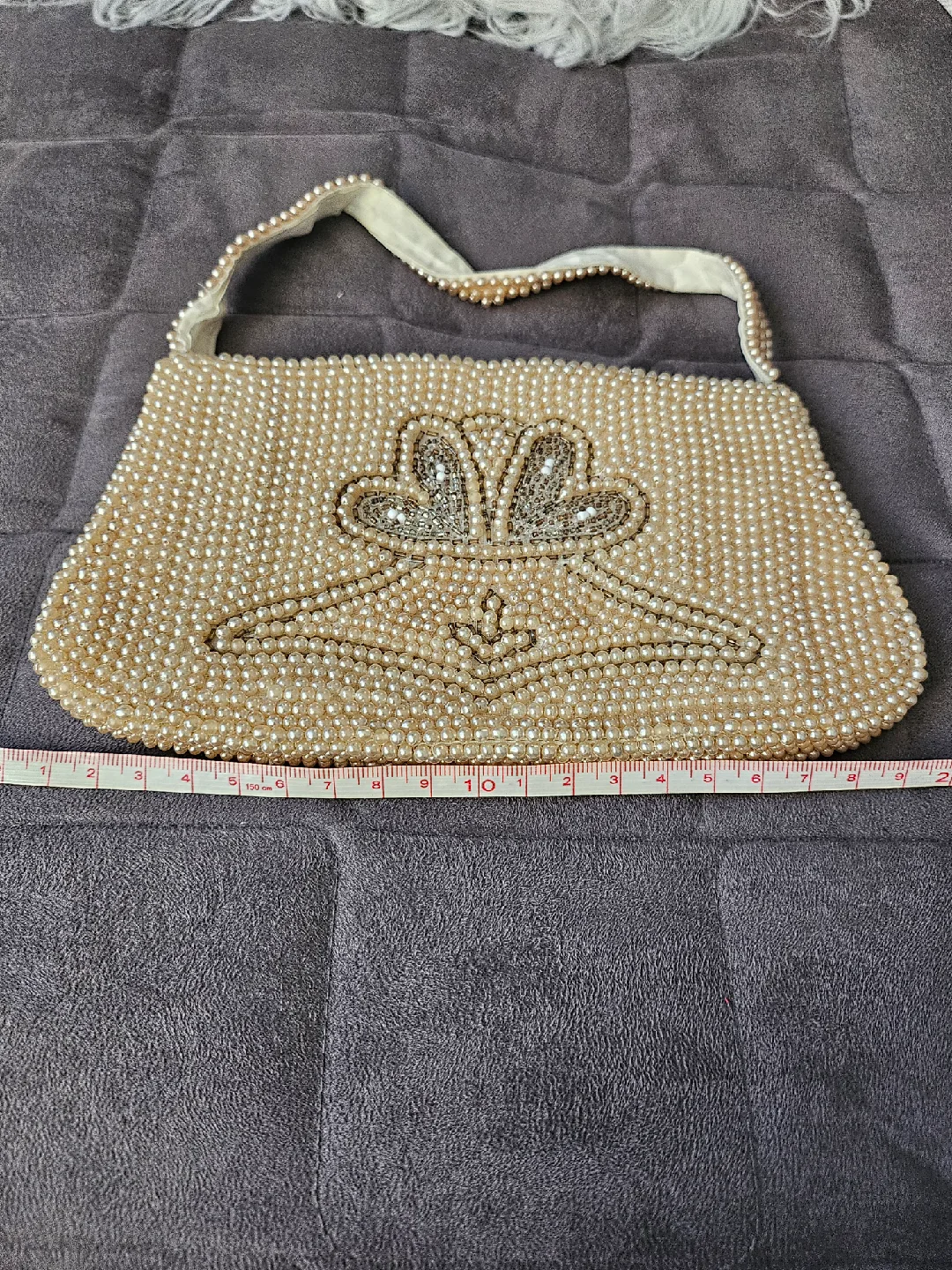 Vintage 1940 Beaded Handbag - Made in Japan image indicator(7)