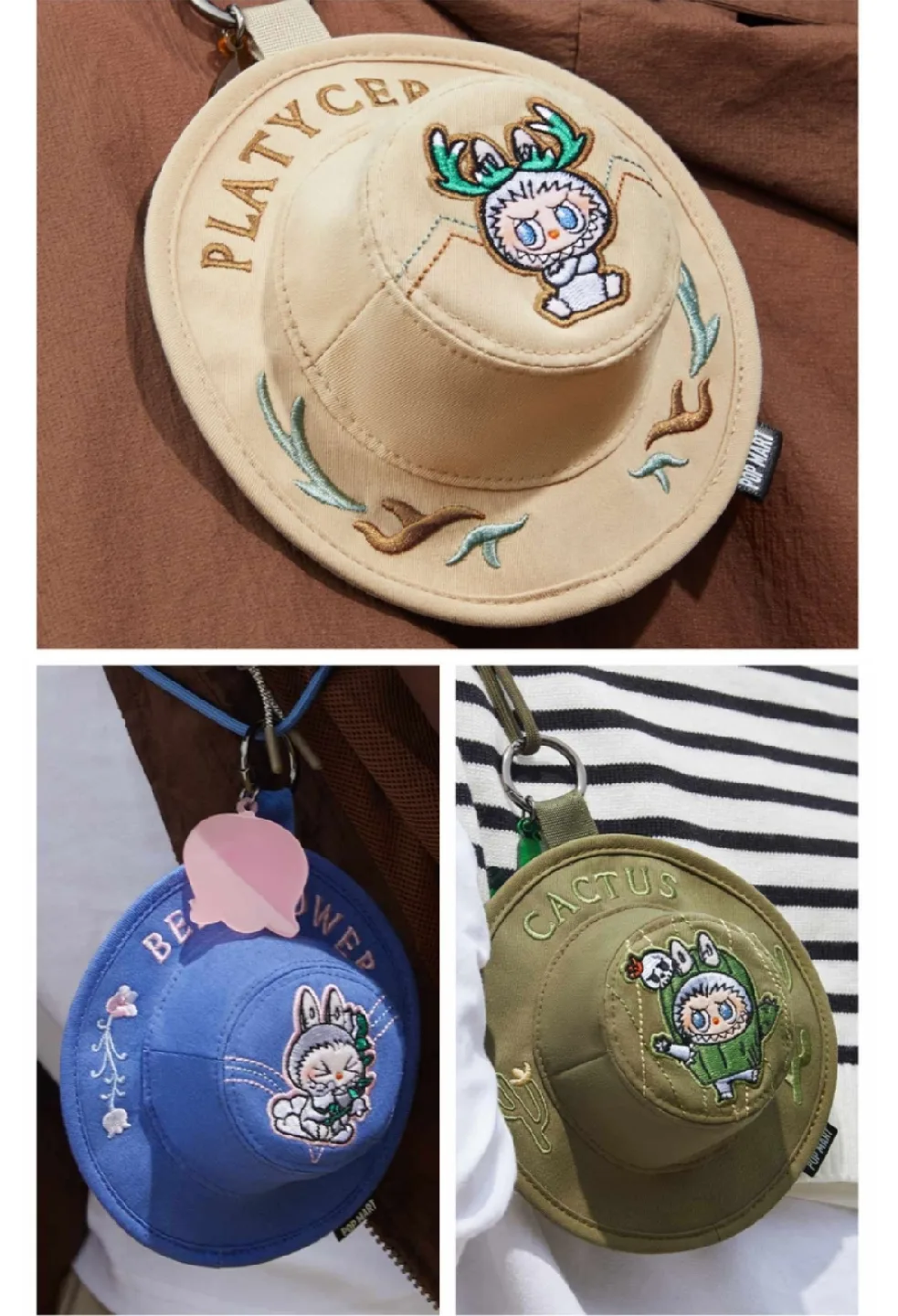 Labubu Pop Mart Fall in Wild Mini Bucket Hat Bag Blind Box image indicator(5)
