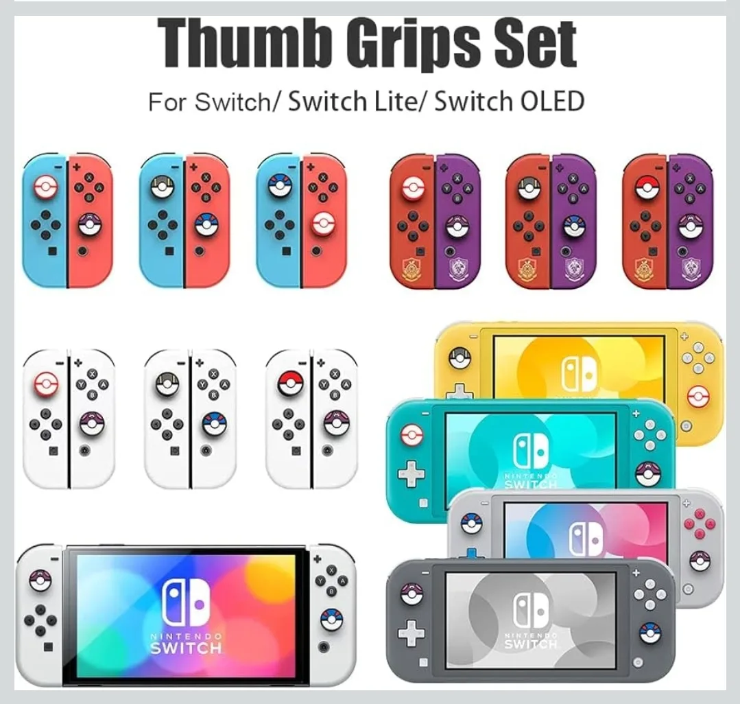 4 pcs Nintendo Switch Thumb Grips Caps - Pokémon Theme image indicator(6)