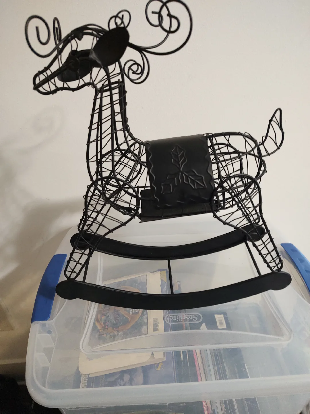 Metal Wire Rocking Reindeer Decoration thumbnail