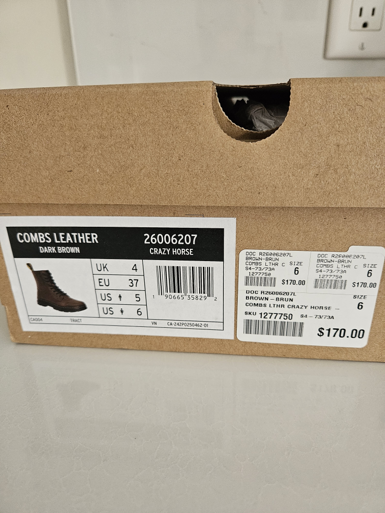 Dr. Martens Combs Leather Crazy Horse Boots - US 6 - photo 5