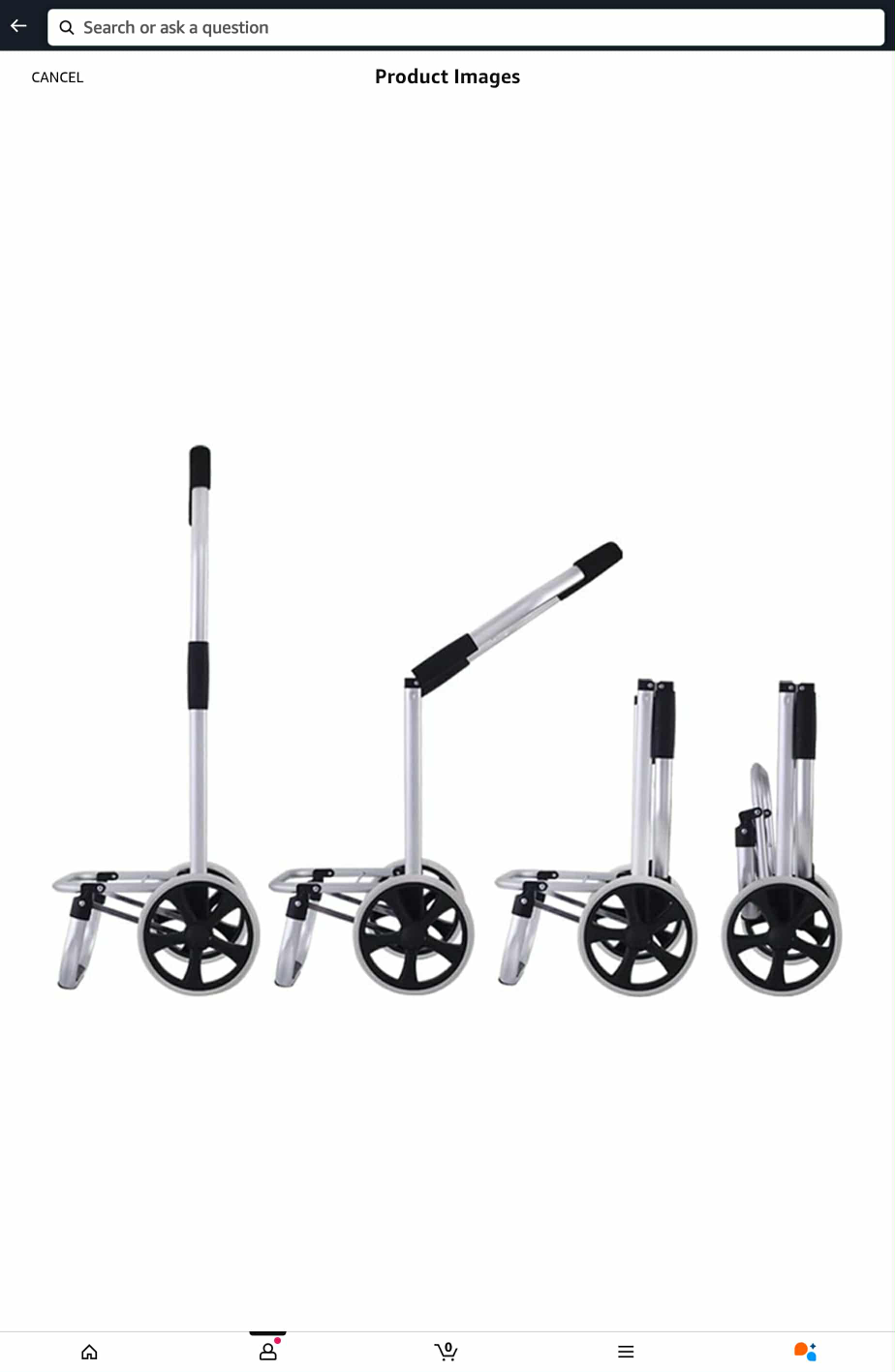 Falytemow Foldable Shopping Cart - Black - photo 3