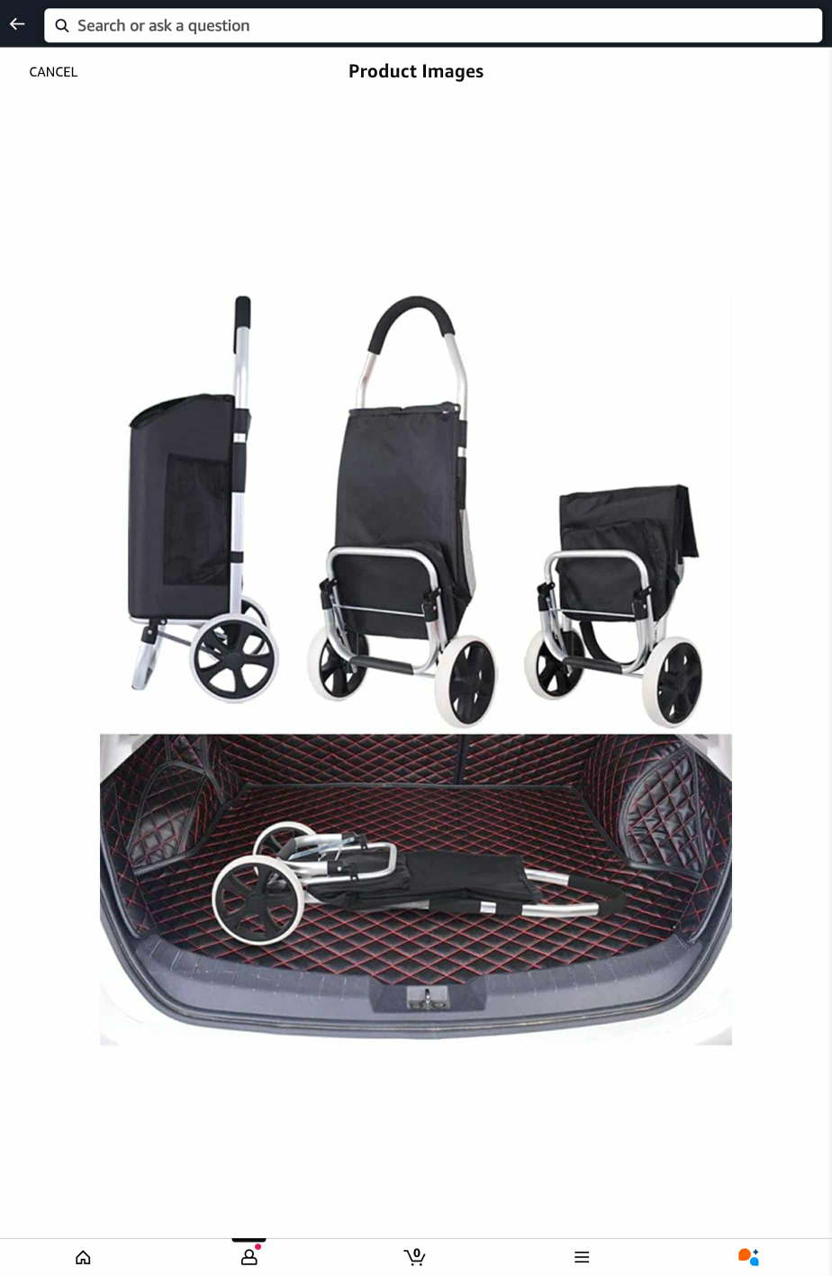 Falytemow Foldable Shopping Cart - Black - photo 4