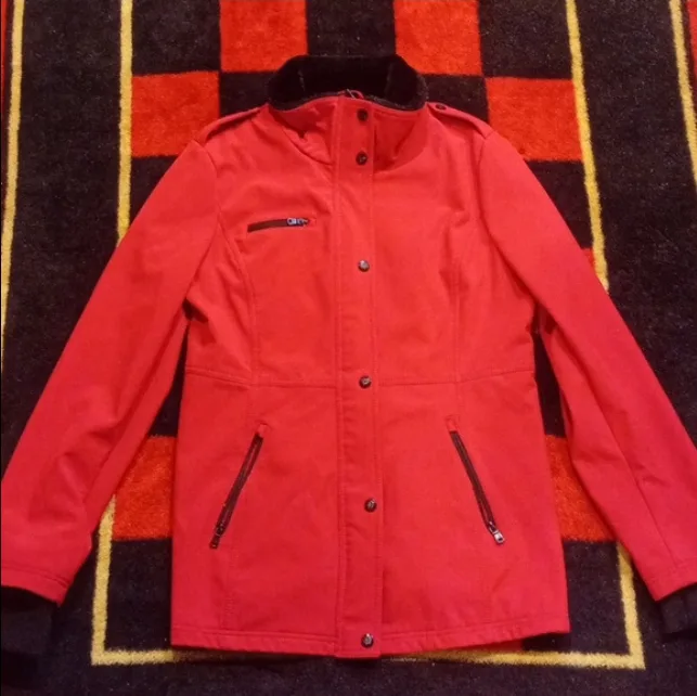 Jessica Simpson Red Jacket - Size L thumbnail