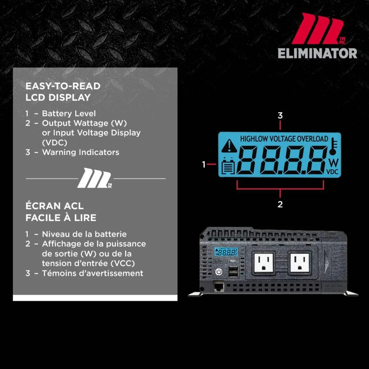 NEW 1500W Pure Sine Wave Power Inverter MotoMaster Eliminator image indicator(7)