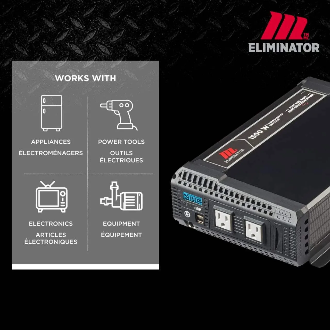 NEW 1500W Pure Sine Wave Power Inverter MotoMaster Eliminator image indicator(9)