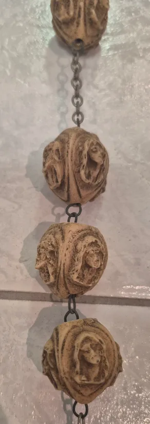 Vintage Wall Hanging Carved Resin Holy Rosary - Made in Italy image indicator(2)