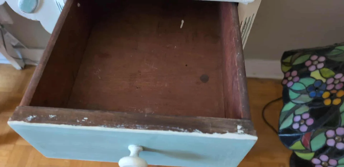 Antique Vanity Desk with Mirror with Glass Top image indicator(5)