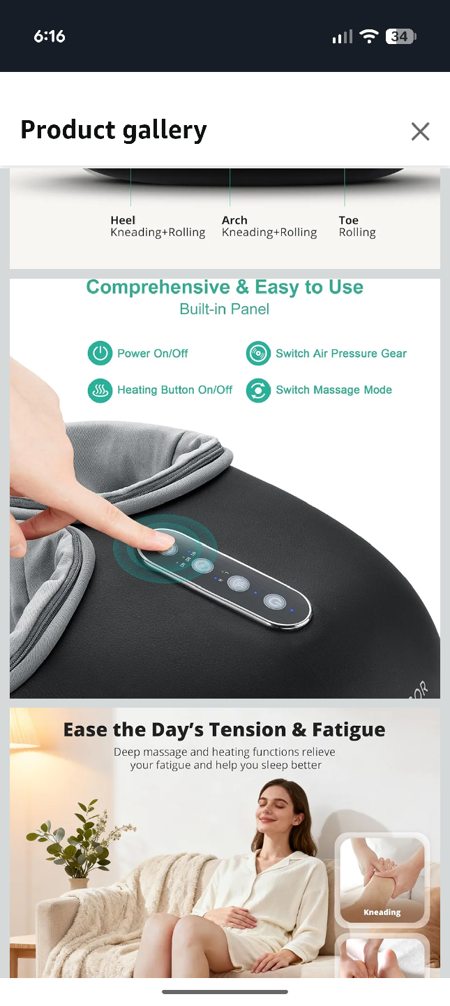 Medcursor Shiatsu Foot Massager with Heat - photo 3