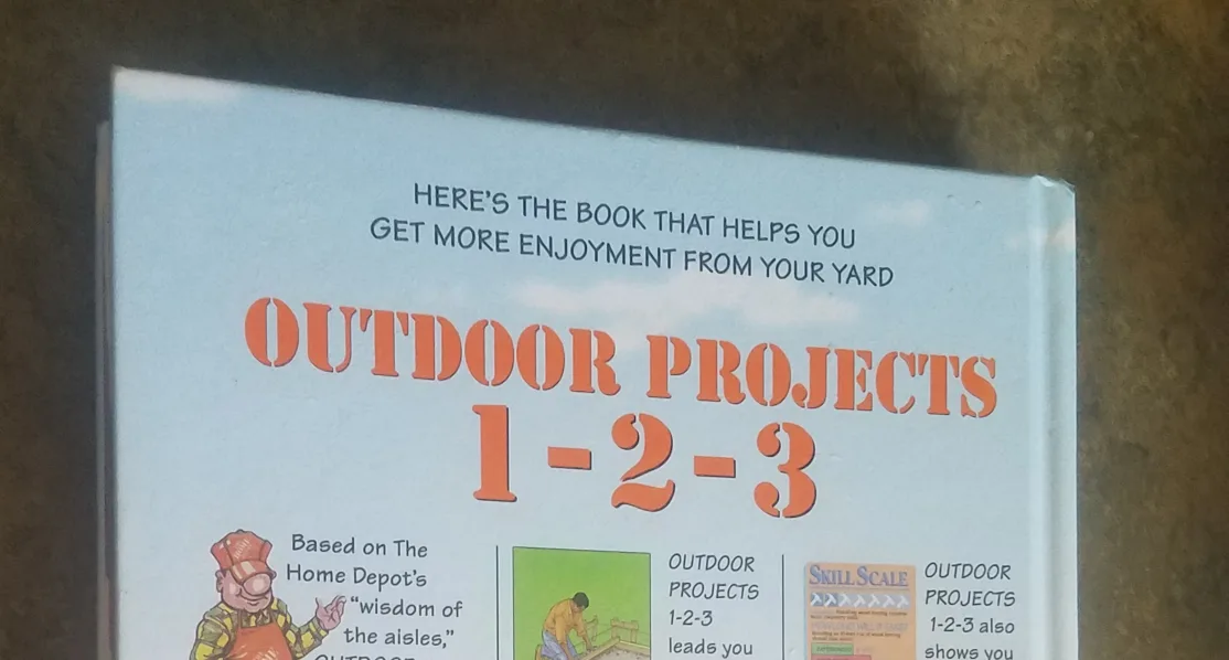 The Home Depot Outdoor Projects 1-2-3 Hardcover Book Never Used1 image indicator(3)