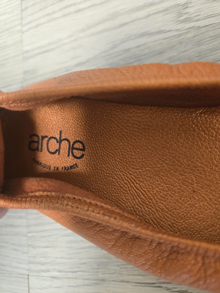 Arche Orange Leather Ballet Flats Size 10 - photo 2