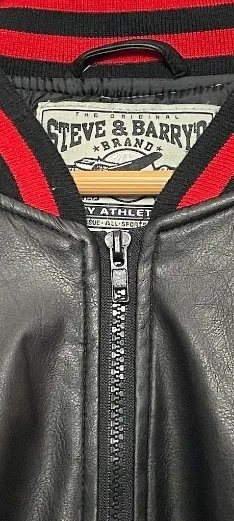 Steve & Barry's Canada Leather Bomber Jacket LXX image indicator(4)