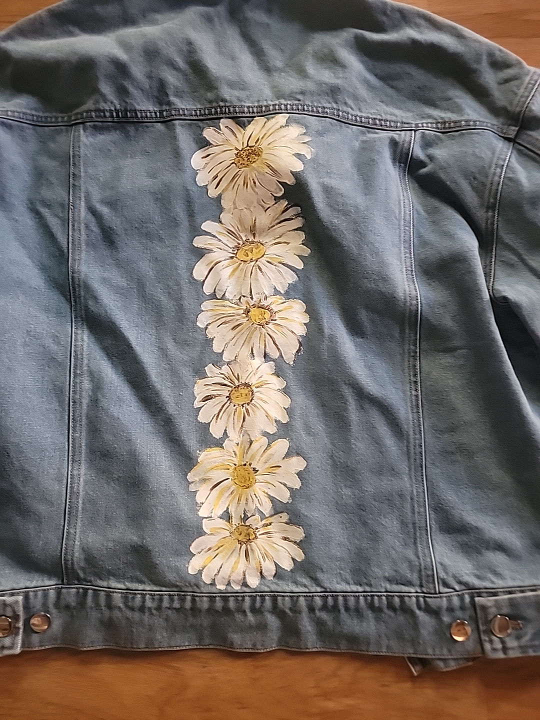 Denim Jacket with Floral Design - photo 4