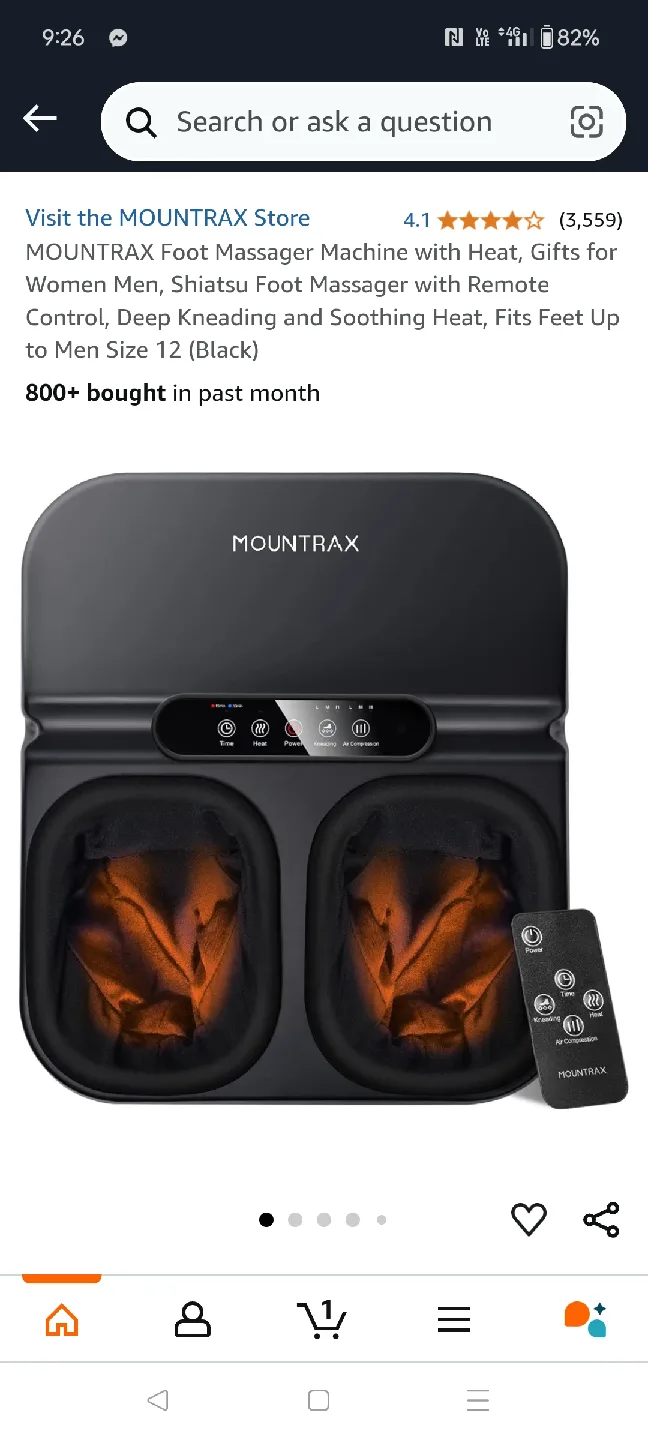 Mountrax Foot Massager Machine with Heat image indicator(5)