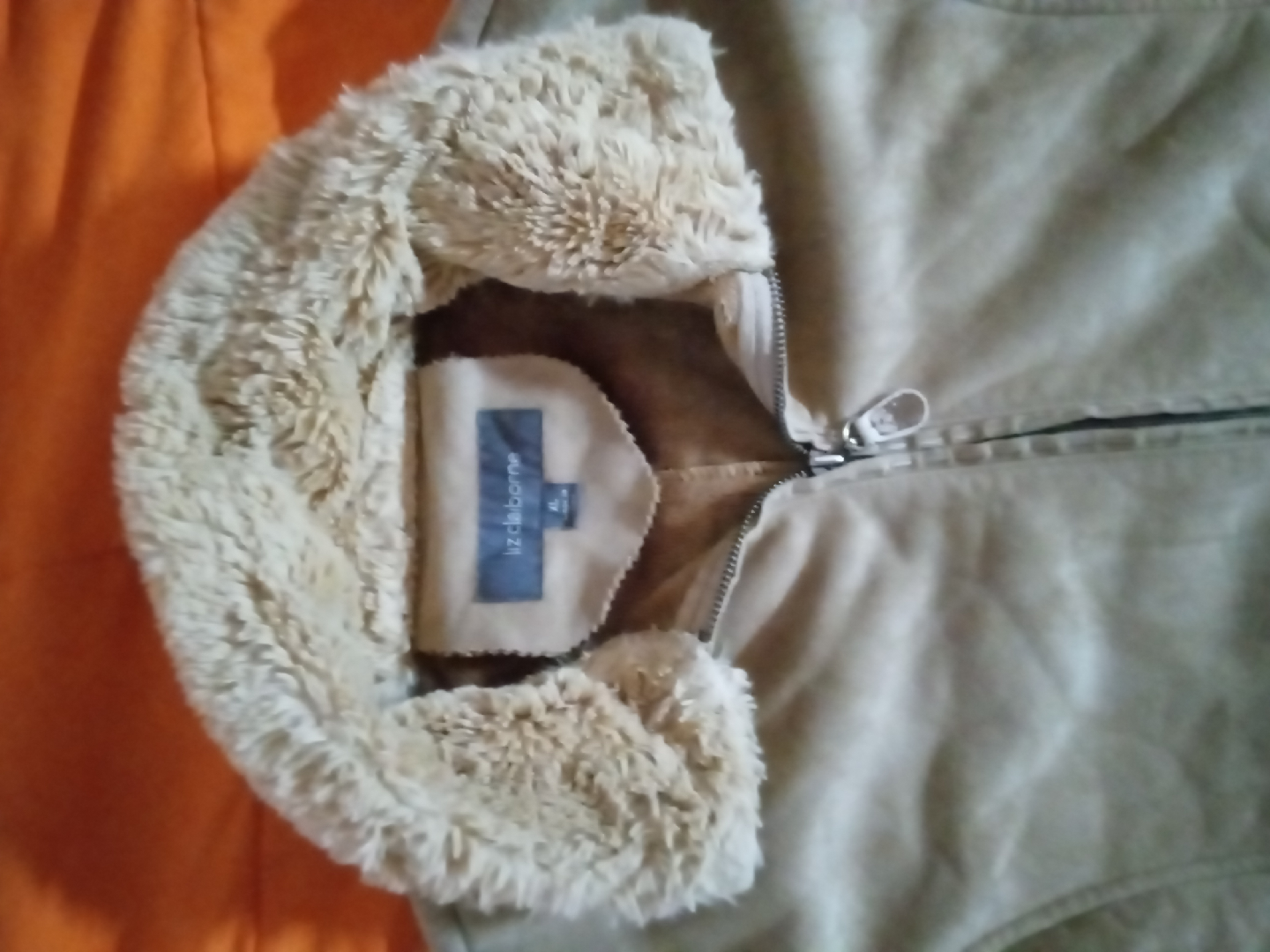 "Liz Claiborne Beige Jacket,Size XL