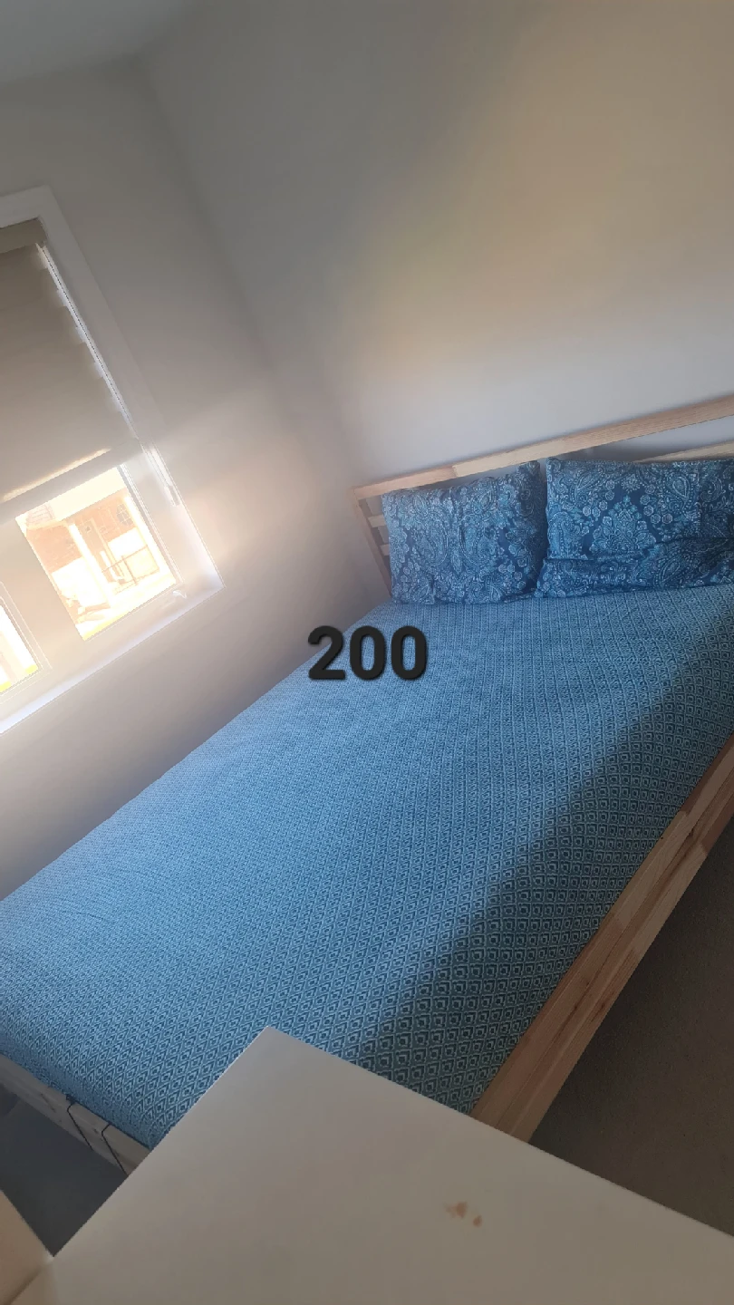 Queen size Bed Frame with Mattress