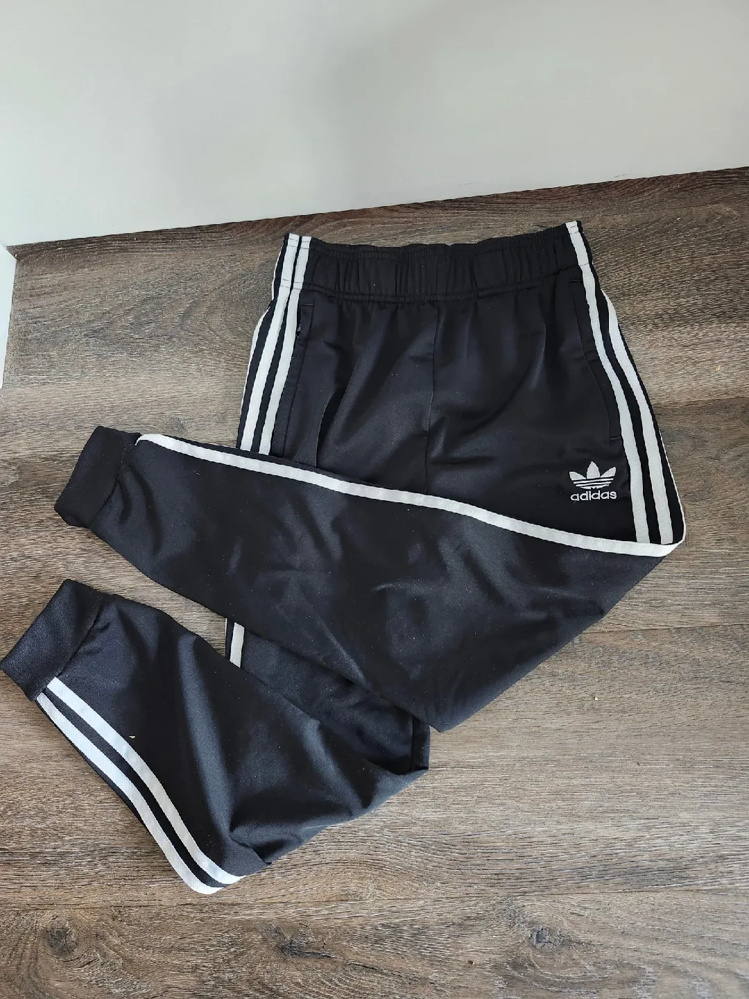 Adidas Primeblue Black Track Pants - Youth Medium image indicator(2)