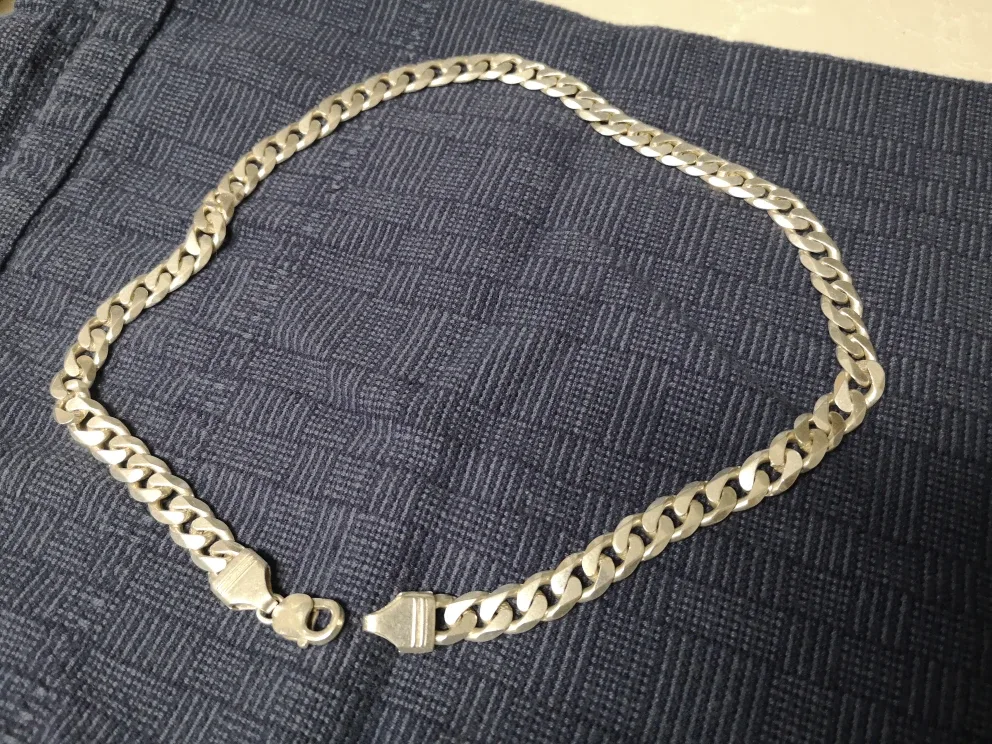Sterling Silver Curb Chain Necklace image indicator(2)
