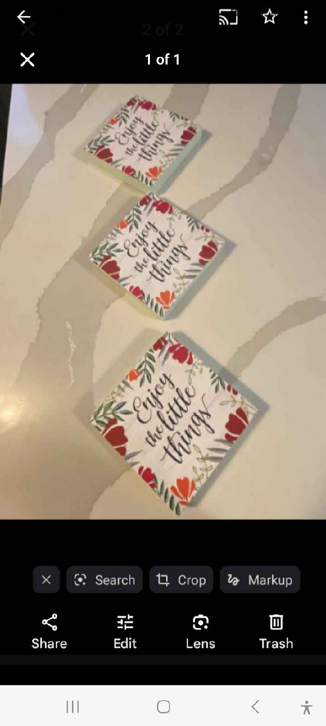 "Enjoy the Little Things" Floral Coasters
