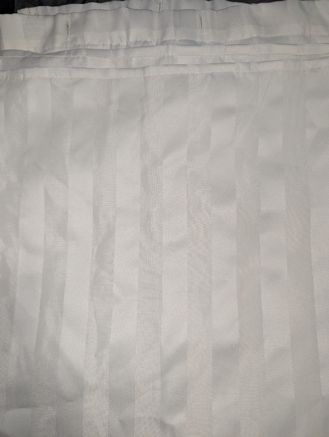 Striped Cream Polyester Shower Curtain