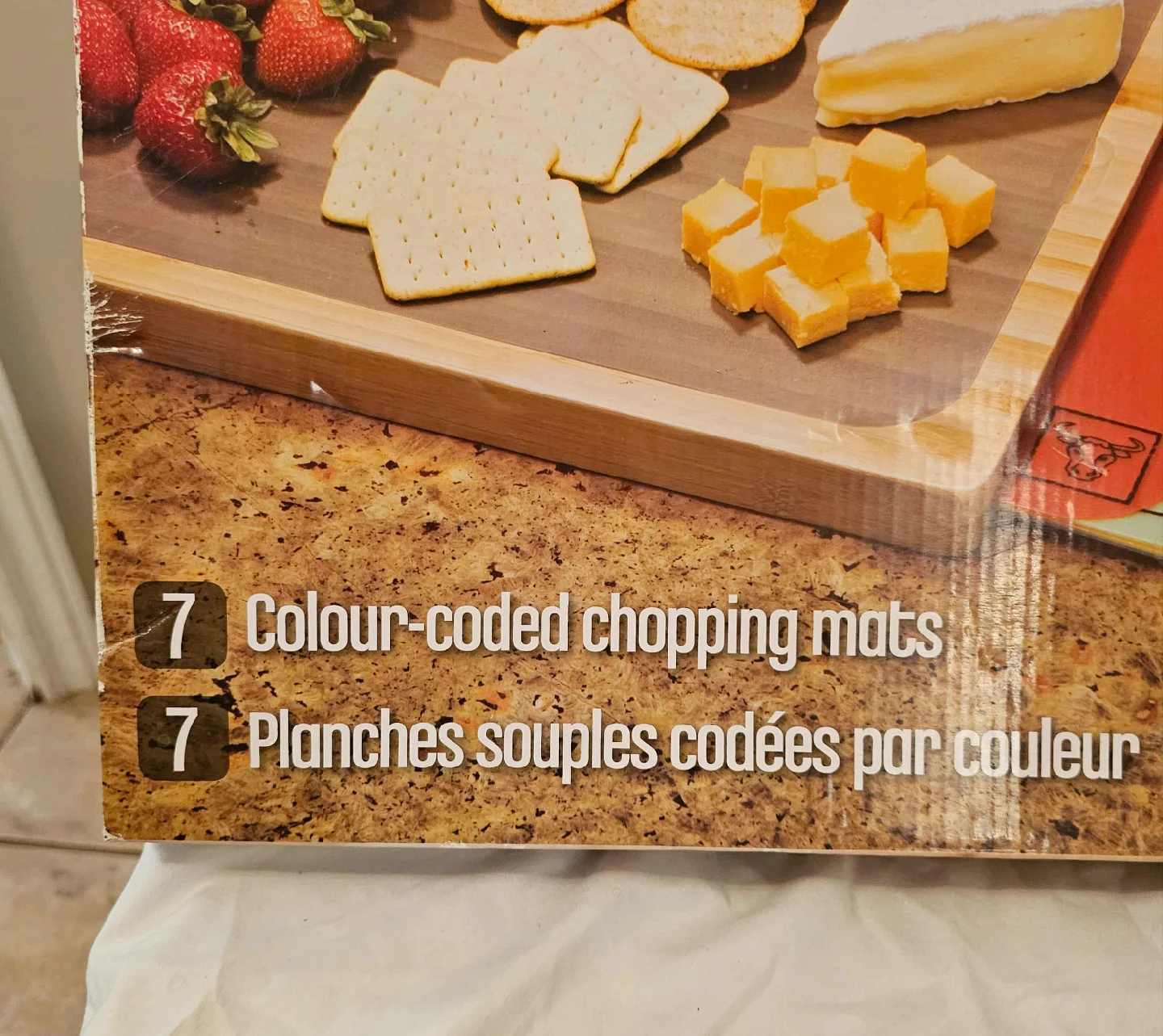Multi-Coloured Seville Classics 7 Colour-Coded Chopping Mats image indicator(10)