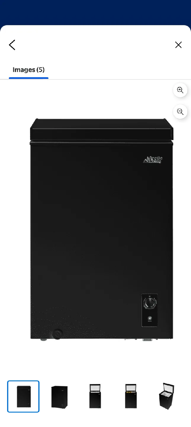 Arctic King 3.5 cu ft Chest Freezer - Black thumbnail