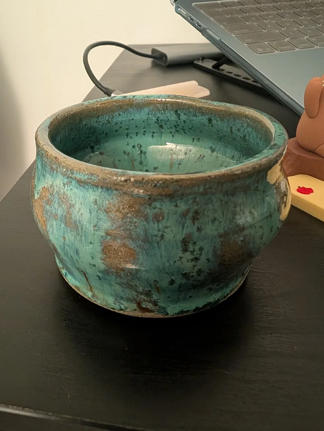 Handmade Ceramic Bowl - Teal image indicator(3)