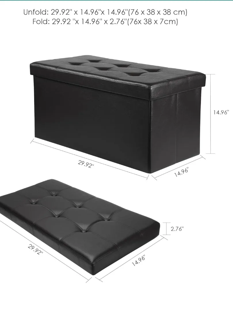 Black Ottoman Storage Organizer *new image indicator(3)