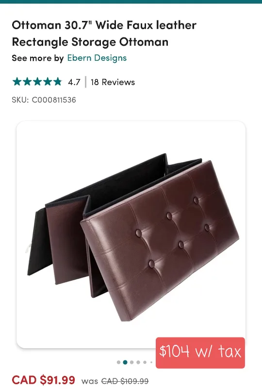 Black Ottoman Storage Organizer *new image indicator(4)