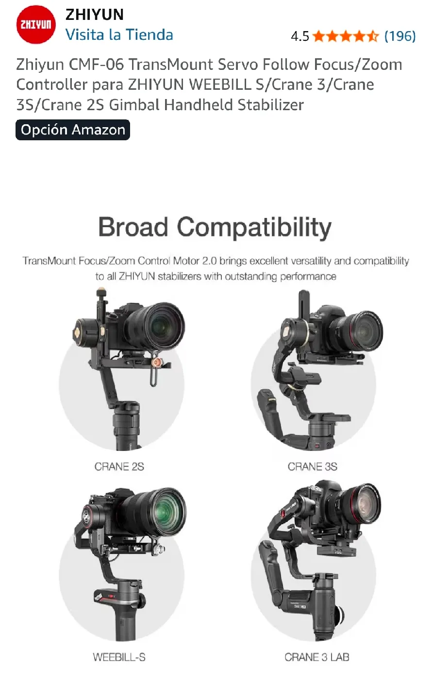 Zhiyun CMF-06 TransMount Servo Follow Focus/Zoom Controller image indicator(5)