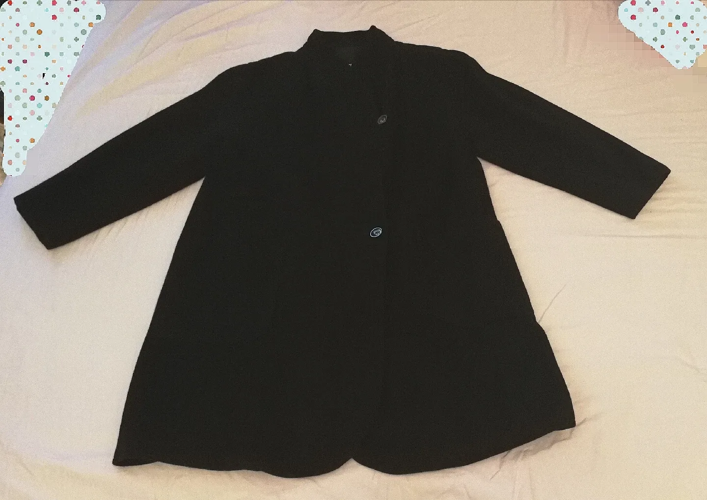 🇮🇹 Vintage Italian Black Pure Wool Coat - fits S to L image indicator(3)