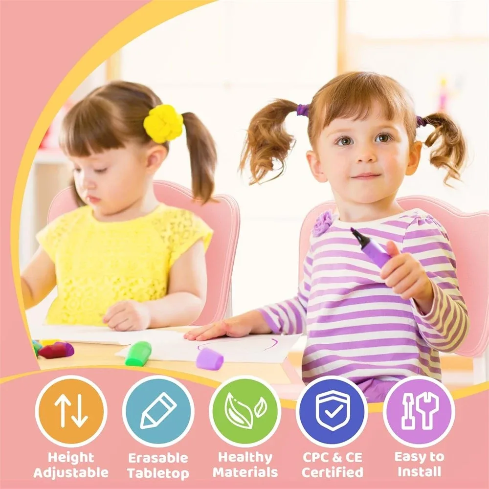 BRAND NEW IN BOX - FUNLIO Kids Table and 4 Chairs Set for Ages 3 image indicator(2)