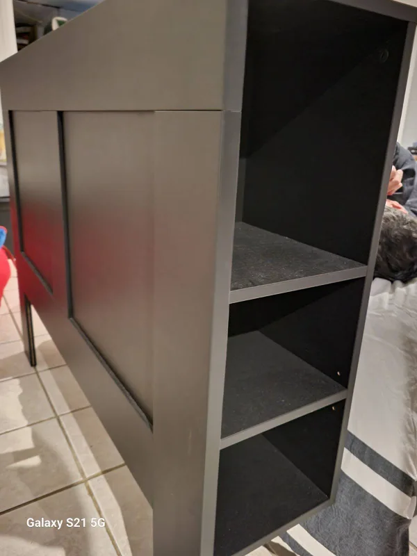 IKEA Brimnes Headboard with Storage - Black, Full/Double image indicator(5)