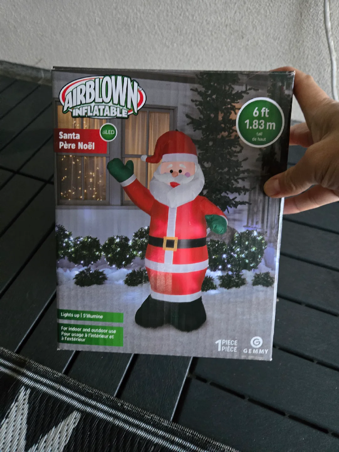 Inflatable christmas decoration 6 foot santa image indicator(2)