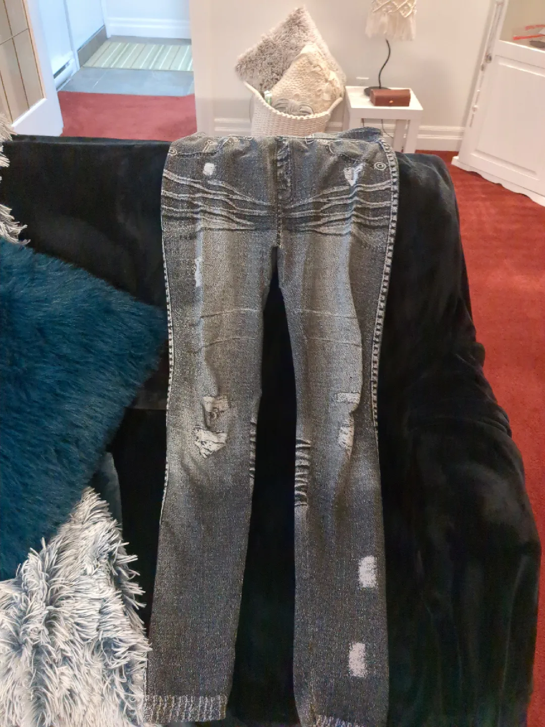 Distressed Look Tights - Size large