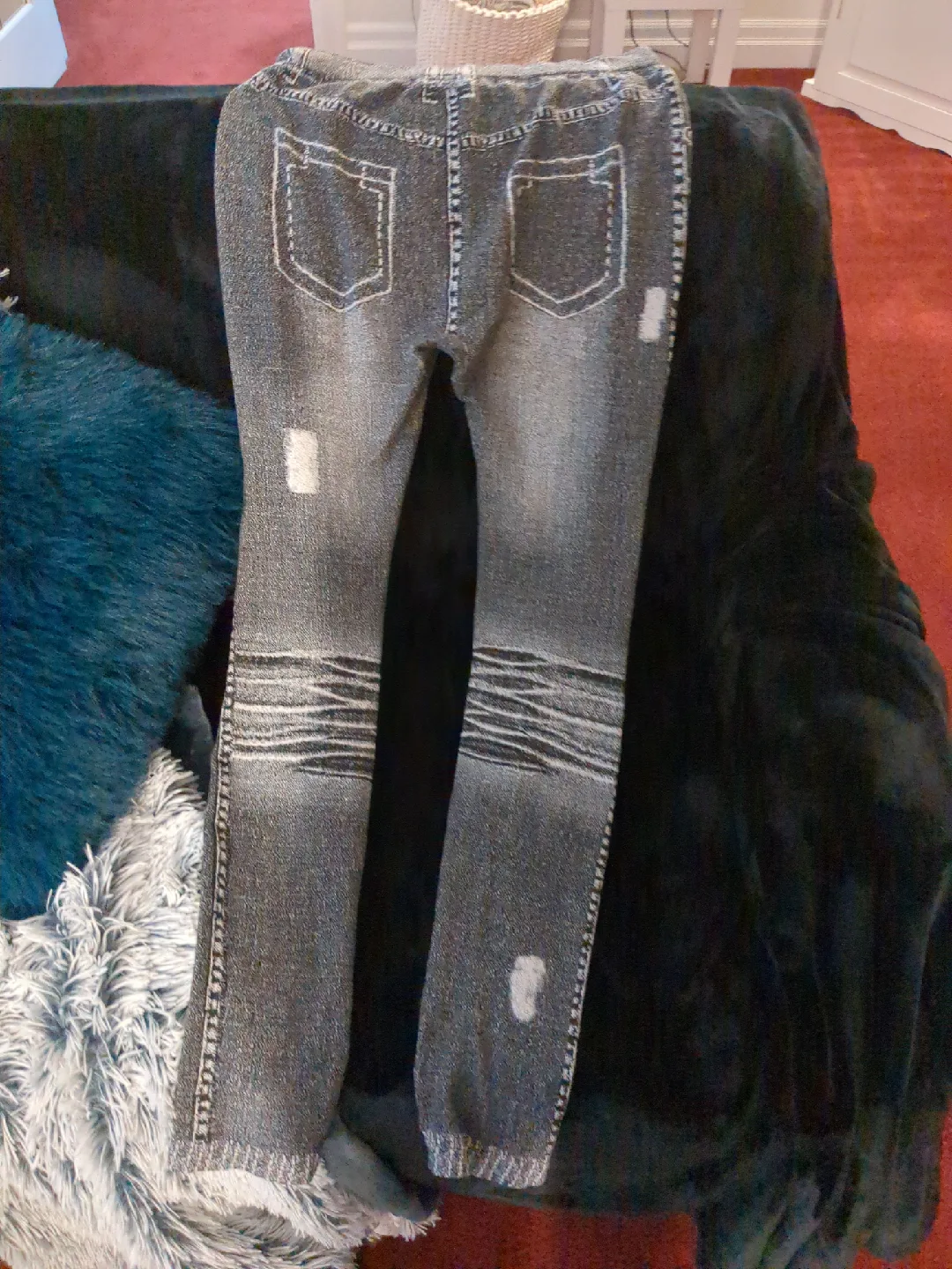 Distressed Look Tights - Size large image indicator(2)