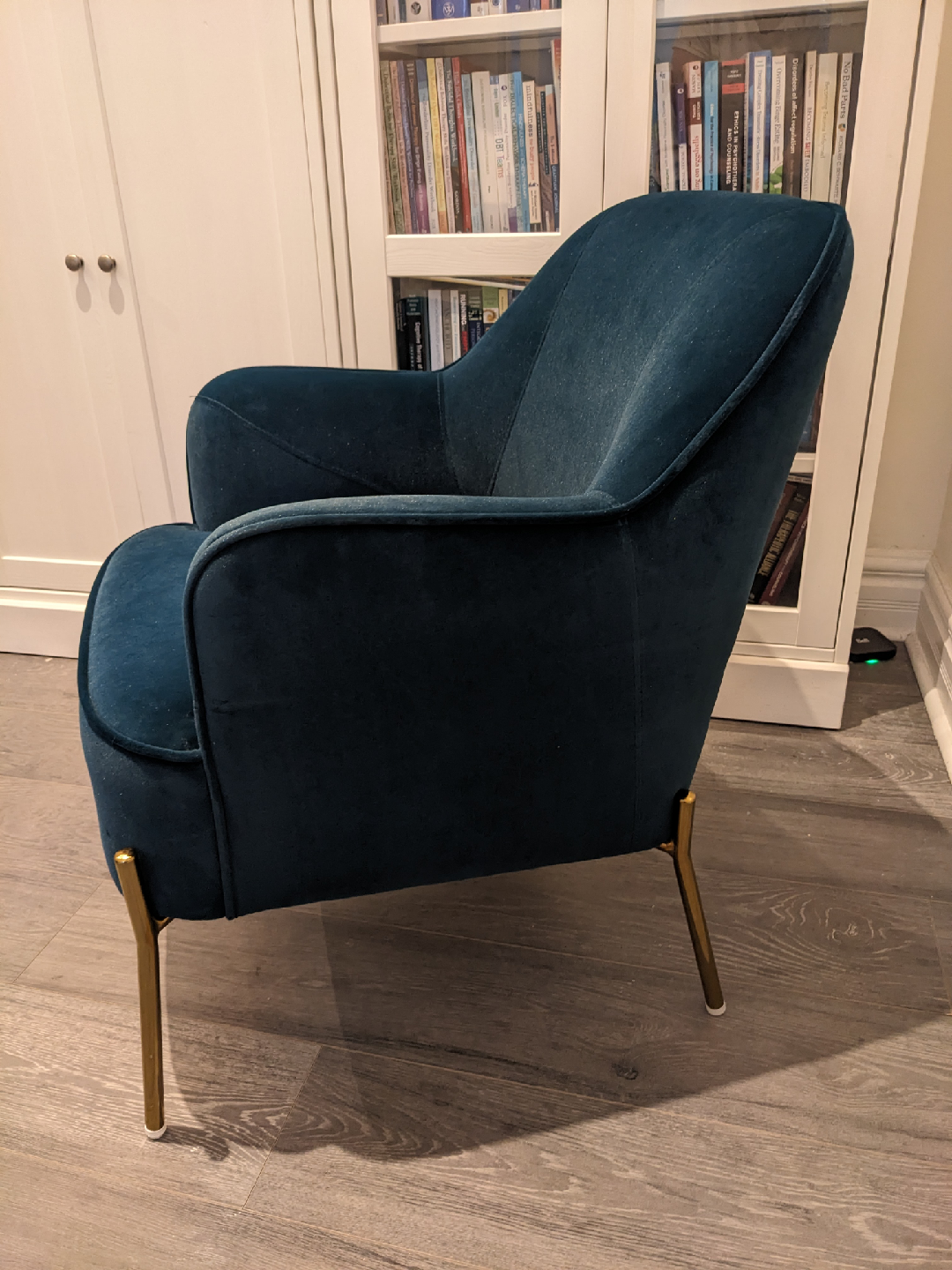 Teal Velvet Accent Chair