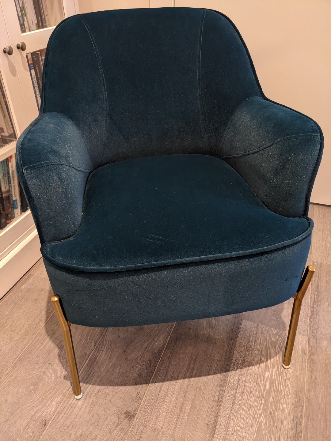 Teal Velvet Accent Chair - photo 3