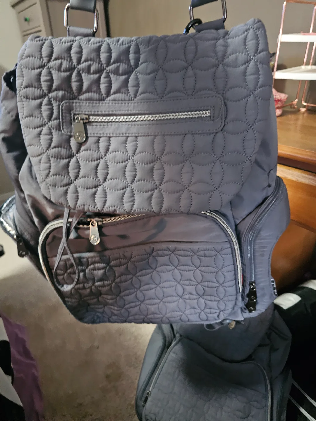 Petunia Pickle Bottom Backpack Diaper Bag - Grey image indicator(2)