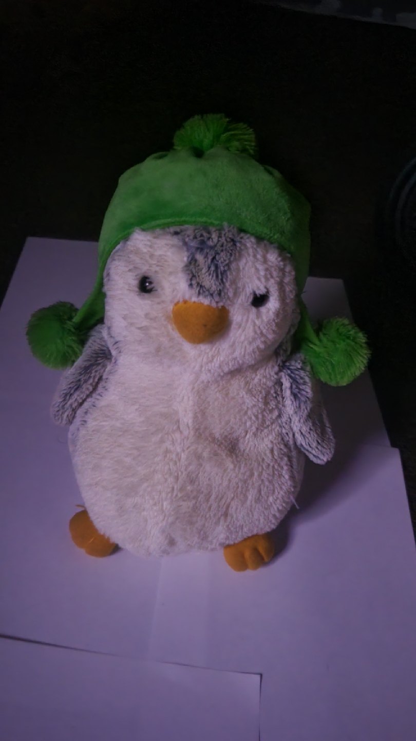 Stuffed Penguin with Green Hat & Purple Plush Toy - photo 4