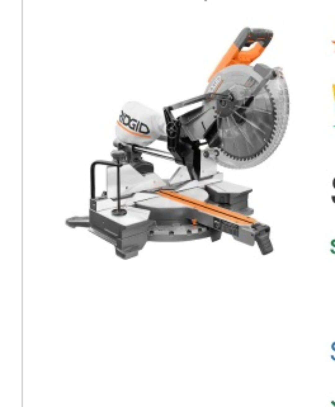 Ridgid Miter Saw with a dewalt miter stand