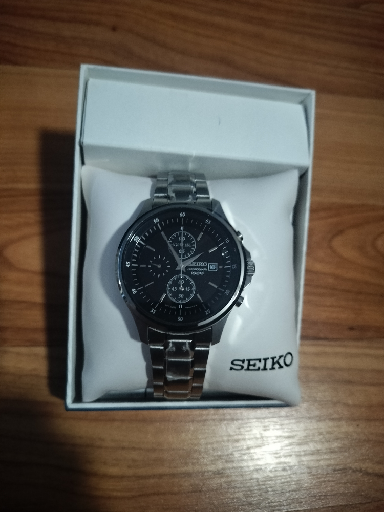 Seiko Chronograph Watch with Box