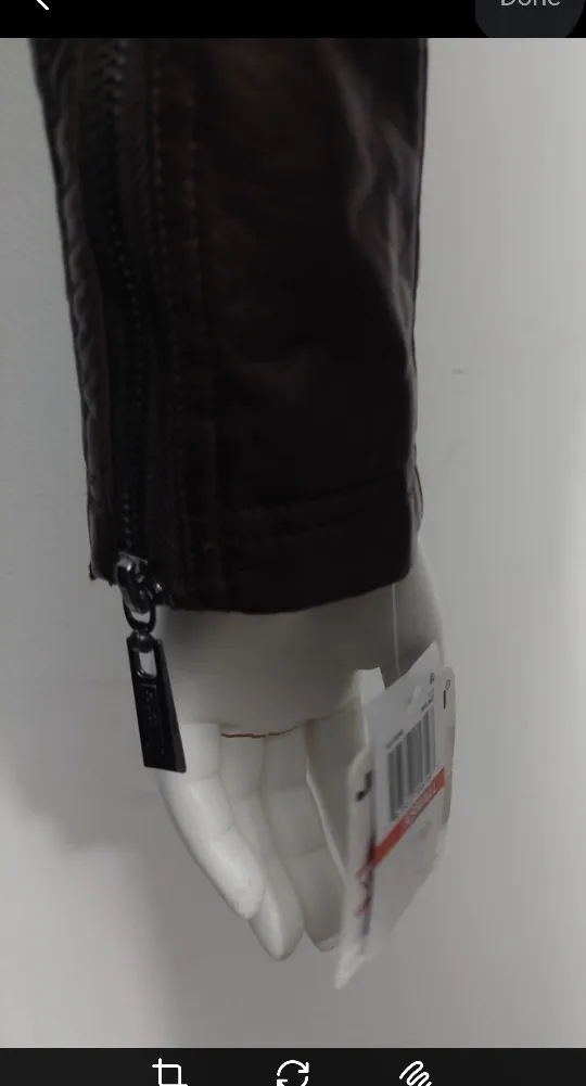 NEW - JOUJOU Vegan Leather Jacket - Burgundy XS image indicator(9)