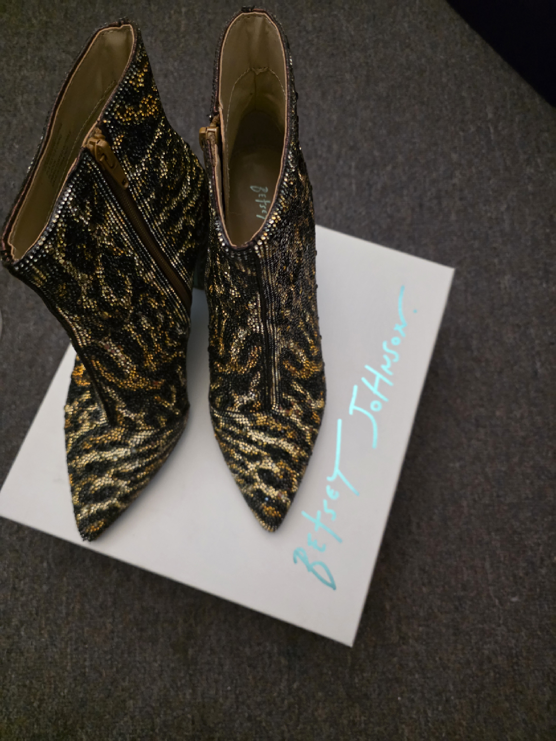 Betsey Johnson Embellished Ankle Boots, Size 10 - photo 2